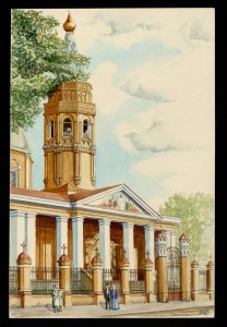 Колокольня и портик Ильинской церкви