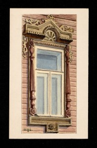 Наличник окна деревянного дома. Садовая, 20