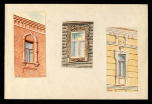 Окна домов. Горького,13. Угол Челюскинцев и Толстого, Горького,15