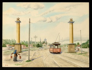 +Московские шпили. Шоссейная улица.